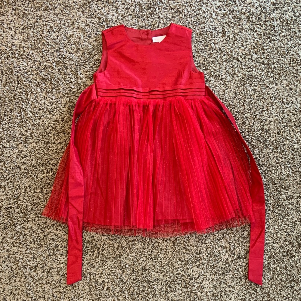 Red Sleeveless Tulle Dress T3